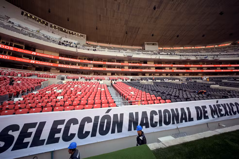 Estádio Azteca, palco da abertura da Copa do Mundo de 2026, será reinaugurado neste sábado. Foto: AFP