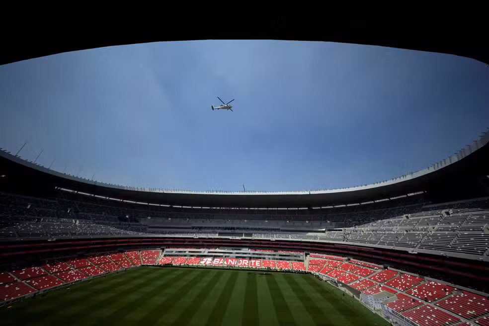 Estádio Azteca, palco da abertura da Copa do Mundo de 2026, será reinaugurado neste sábado. Foto: AFP